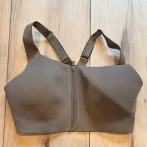 Victoria's Secret Zipper Front Grayish Brown Sports Bra